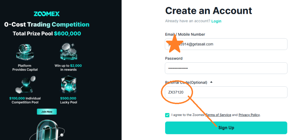 ZOOMEX Futures Referral Code